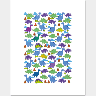 Cute dinosaurs Posters and Art